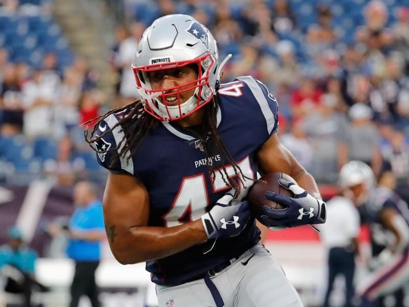 Jakob Johnson spielt in der NFL für die New England Patriots. Foto: Fred Kfoury Iii/Icon SMI via ZUMA Press/dpa