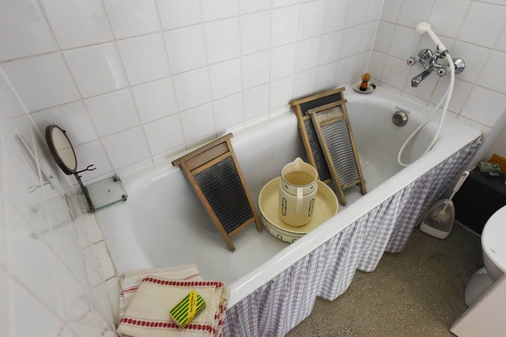 Das Badezimmer der kleinen Wohnung.