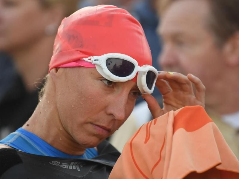 Anne Haug wird bei der 70.3-Ironman-Weltmeisterschaft in Südafrika Dritte. Foto: Arne Dedert
