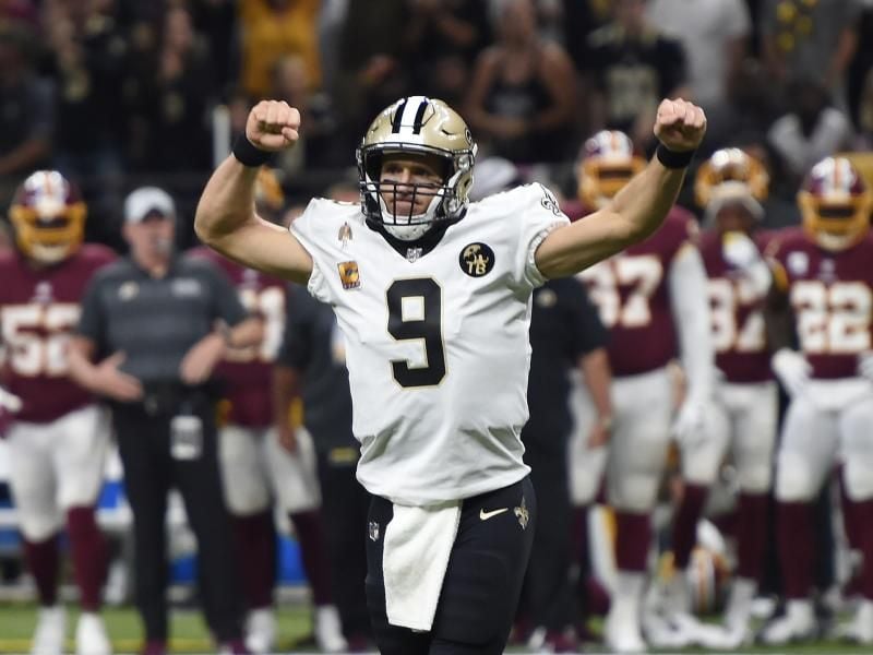 Drew Brees, Quarterback der New Orleans Saints, stellte einen neuen NFL-Passrekord auf. Foto: Bill Feig/AP