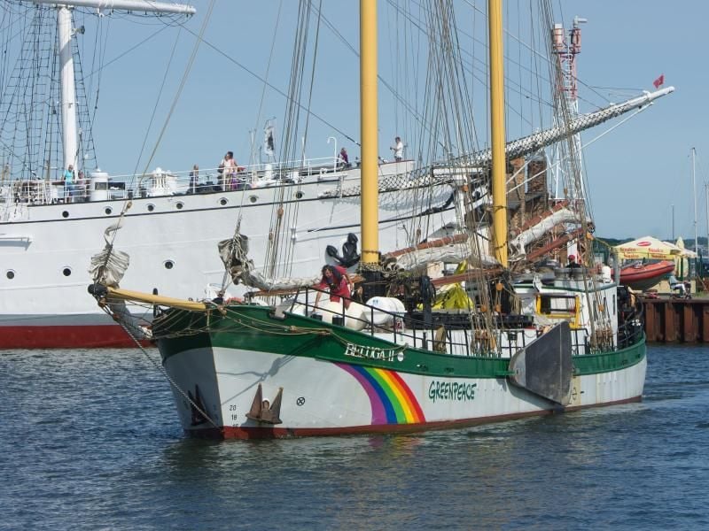 Das Greenpeace-Schiff „Beluga II”. Foto: Stefan Sauer/Archiv