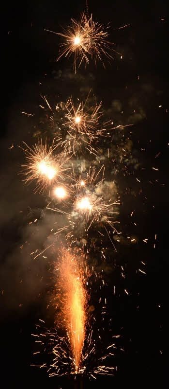 Einen Vorgeschmack auf Silvester gab es schon mal bei der Feuerwerkspräsentation in Gernrode.