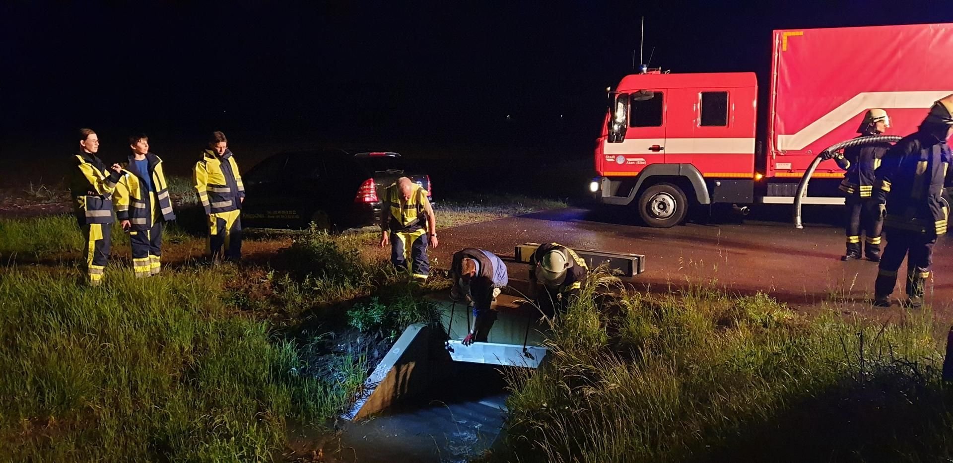 Die Feuerwehr war in Aken gefordert.