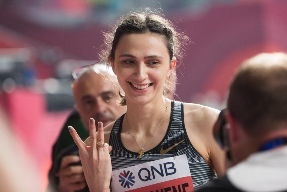 Marija Lassizkene zeigt es an: Sie ist dreifach-amtierende Hochsprung-Weltmeisterin. Im September startet sie in Dessau.