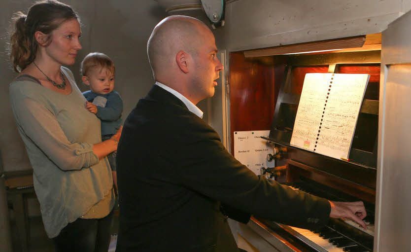Espen Melbø, seine Frau Gunda und Sohn Adrian.