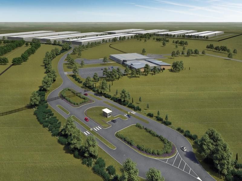 Eine Computergrafik zu dem von Apple geplanten Rechenzentrum in Dänemark. Foto: Apple