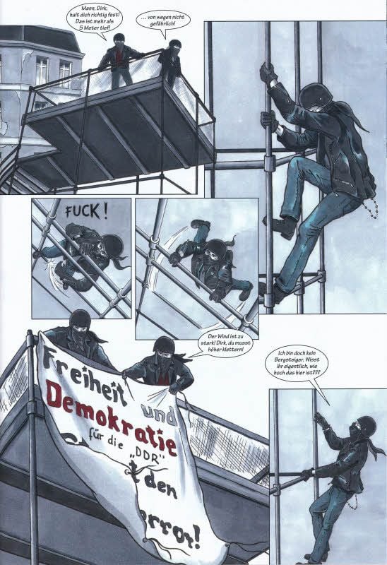Dirk Mecklenbeck, der als Künstler in Berlin lebt, hat aus den Abenteuern der Mauerkrieger einen Comic gemacht.