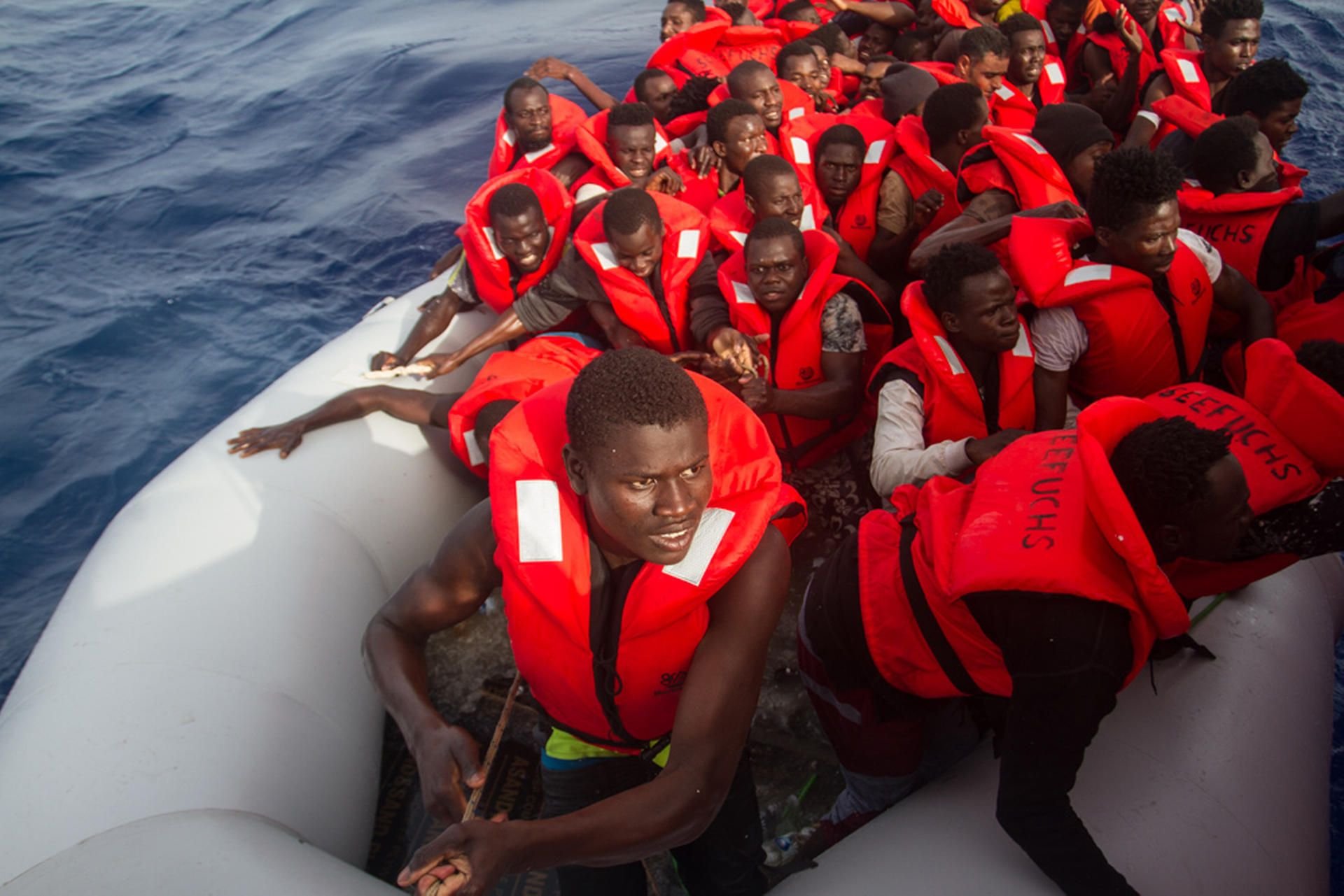 Gerettete Flüchtlinge. (Symbolbild)