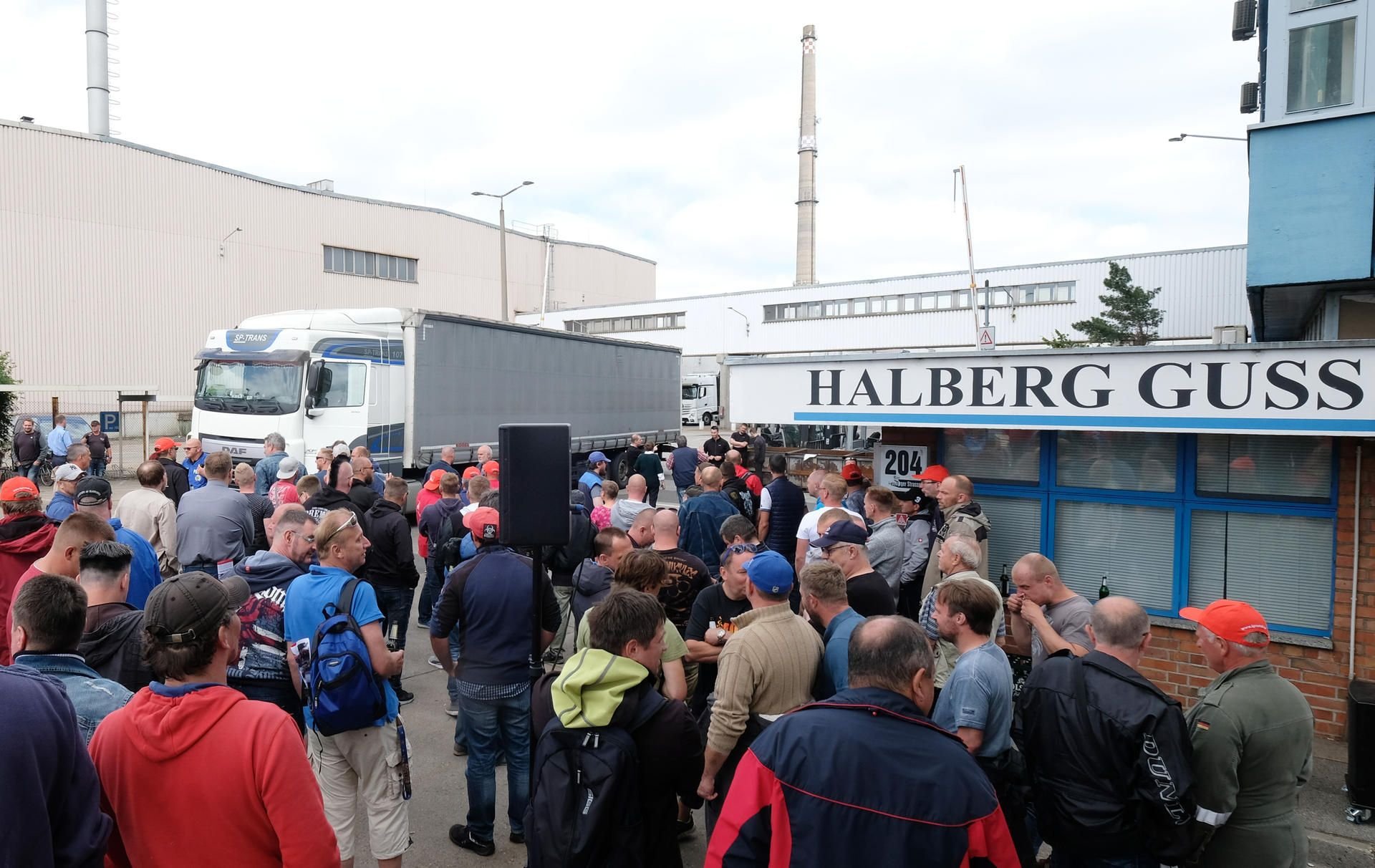Bei Halberg Guss in Leipzig wird gestreikt.