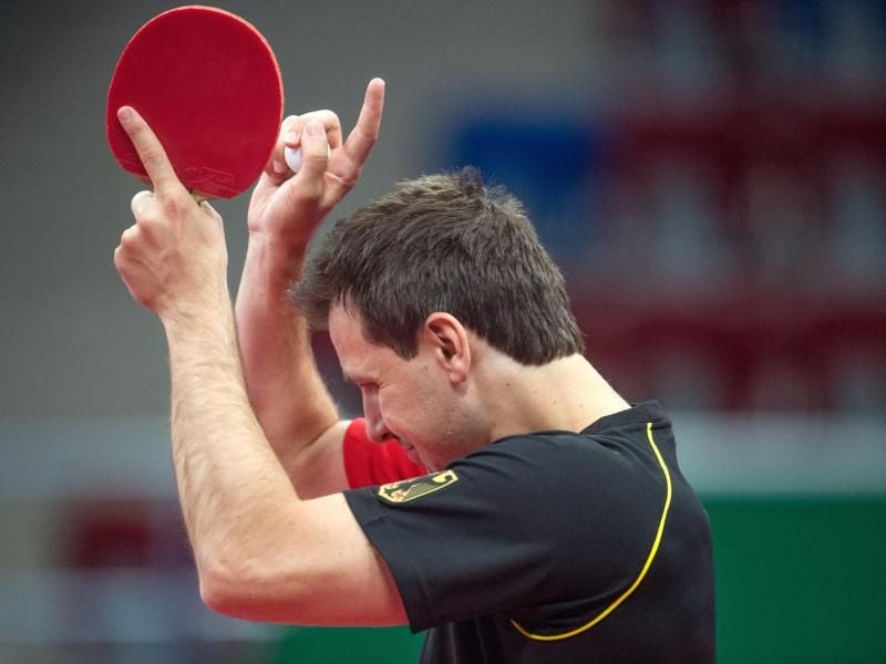 Timo Boll hat bei den Europaspielen das Halbfinale erreicht. Foto (Archivf): Bernd Thissen Foto: Bernd Thissen