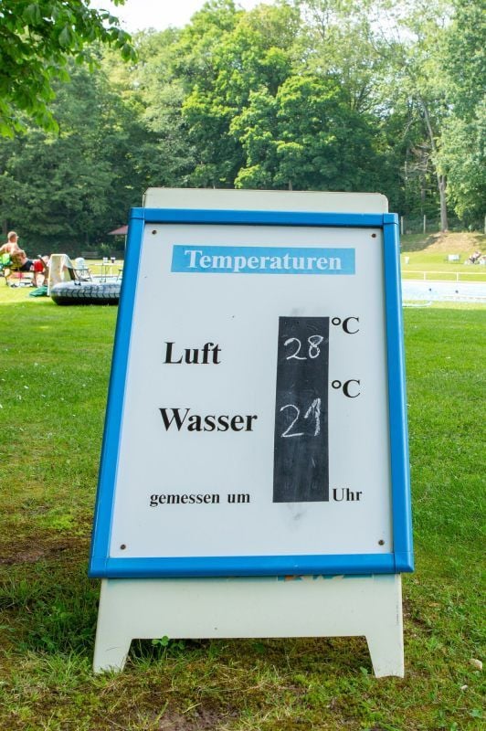 Das Waser hat 21 Grad.