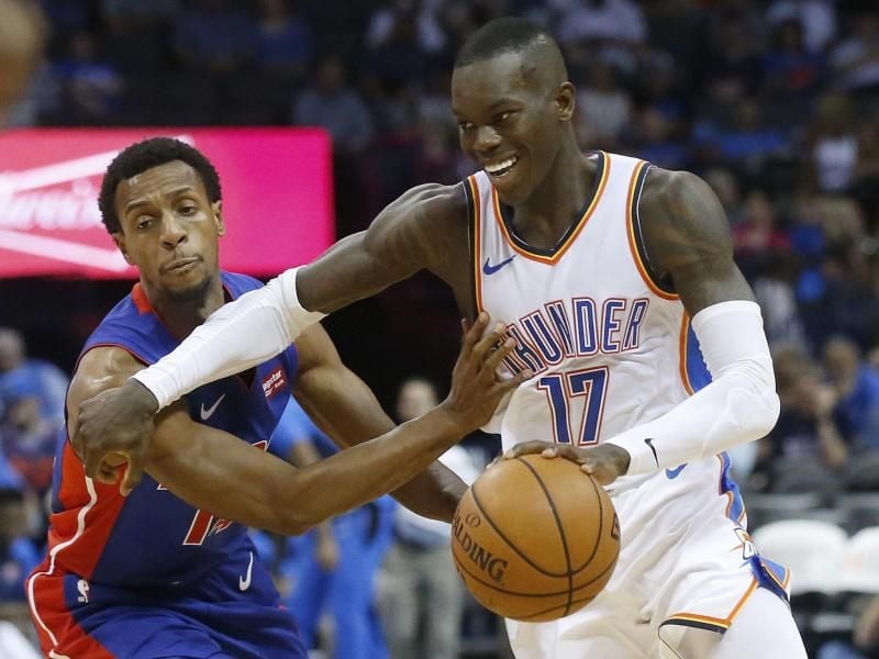 Erzielte zwölf Punkte für die Oklahoma City Thunder: Dennis Schröder. Foto: Sue Ogrocki/AP