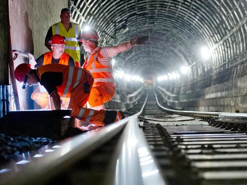 Frankfurter S-Bahn-Tunnel. Foto: Christoph Schmidt/ARCHIV