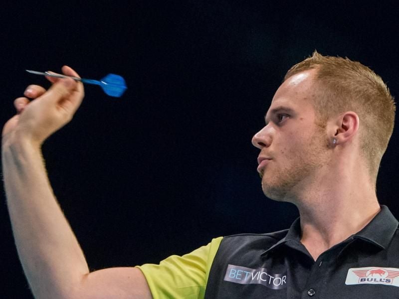 Max Hopp trifft beim World Matchplay auf Dave Chisnall aus England. Foto: Daniel Bockwoldt