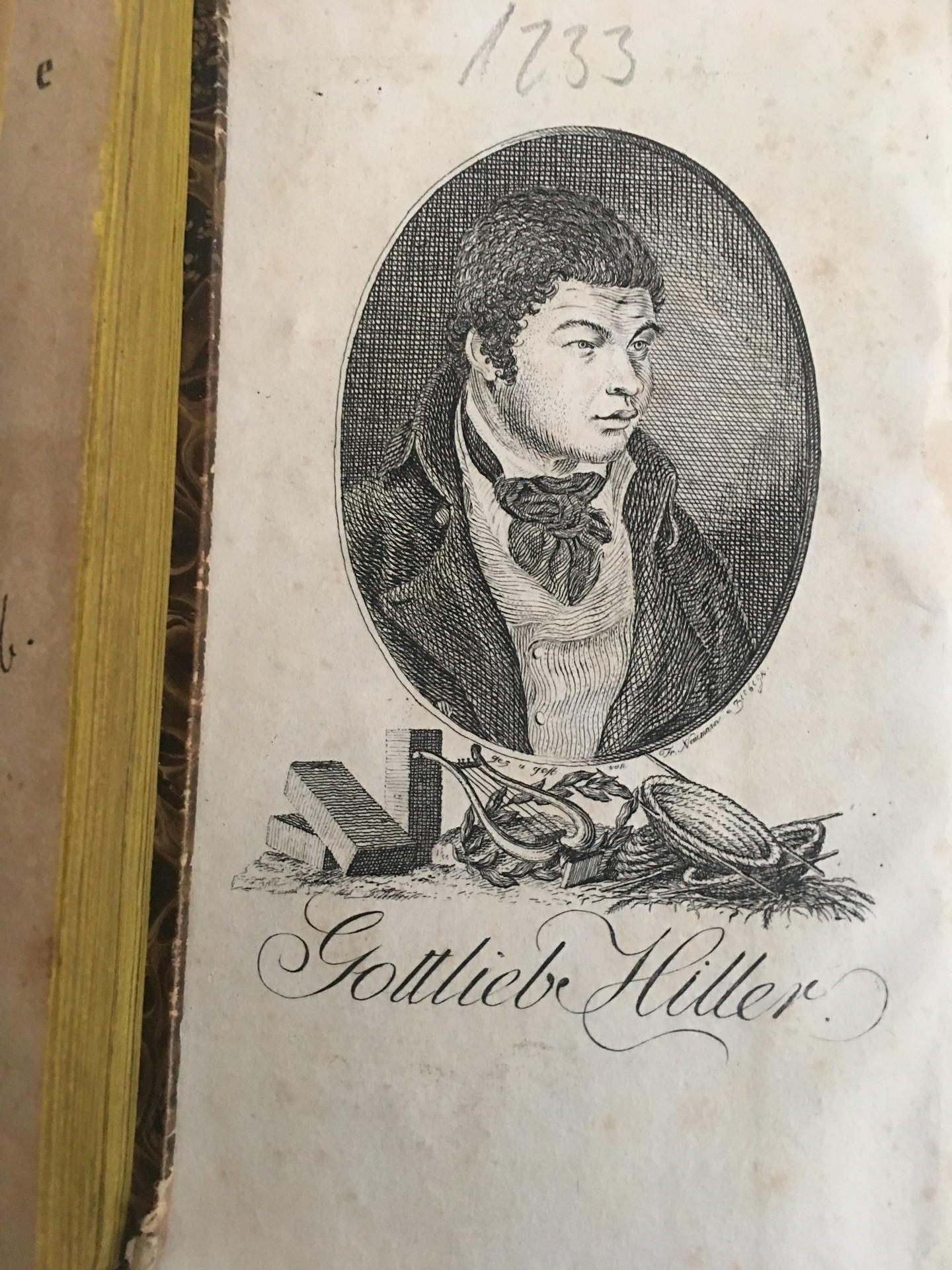 Der Dichter, in Kupfer gestochen von Naumann