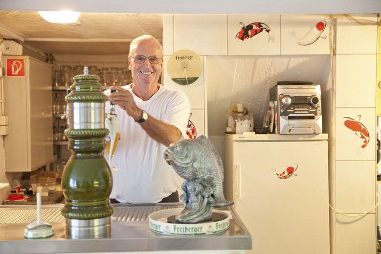 Der einstige Sportstar Peter Graber in seinem Gasthaus „Zum Koi“