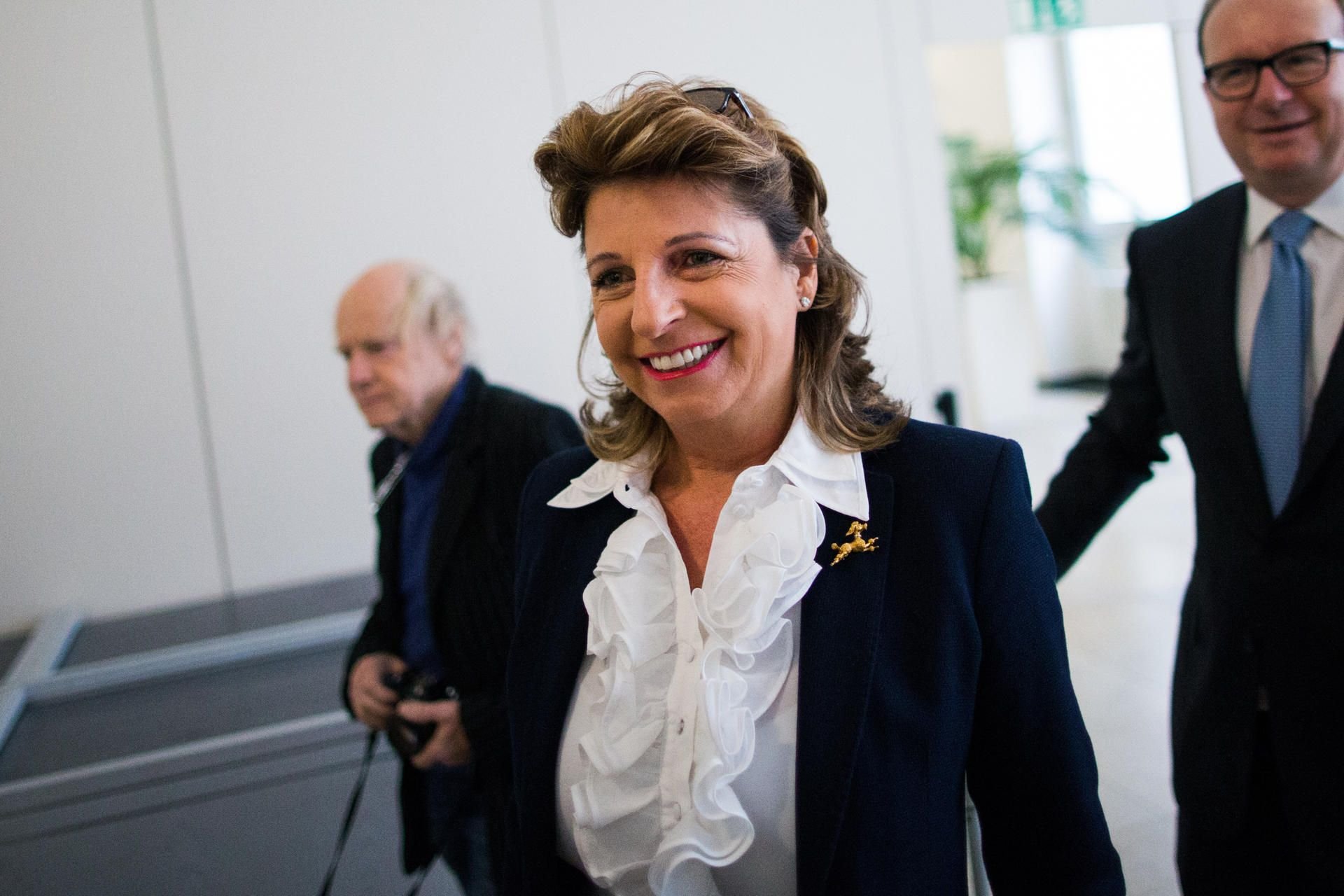 Babette Albrecht bei einem Gerichtstermin aus dem Jahr 2015.