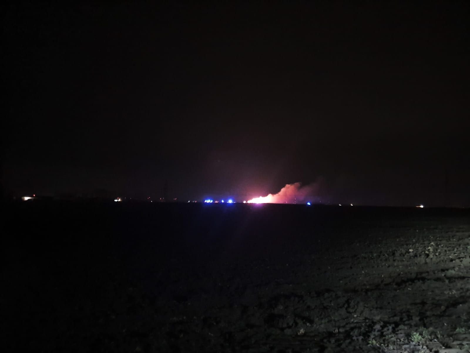 Brand am Autobahndreieck