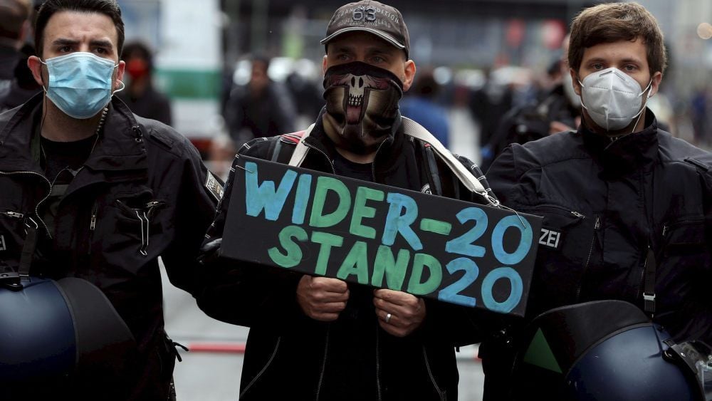 „Widerstand 2020“ ist aus den Protesten gegen die Corona-Einschränkungen heraus entstanden.