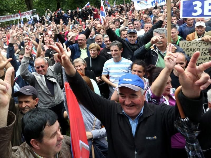 Proteste bosnischer Serben in Banja Luka, in Bosnien Herzegowina. Foto: Dejan Bozic/Archiv