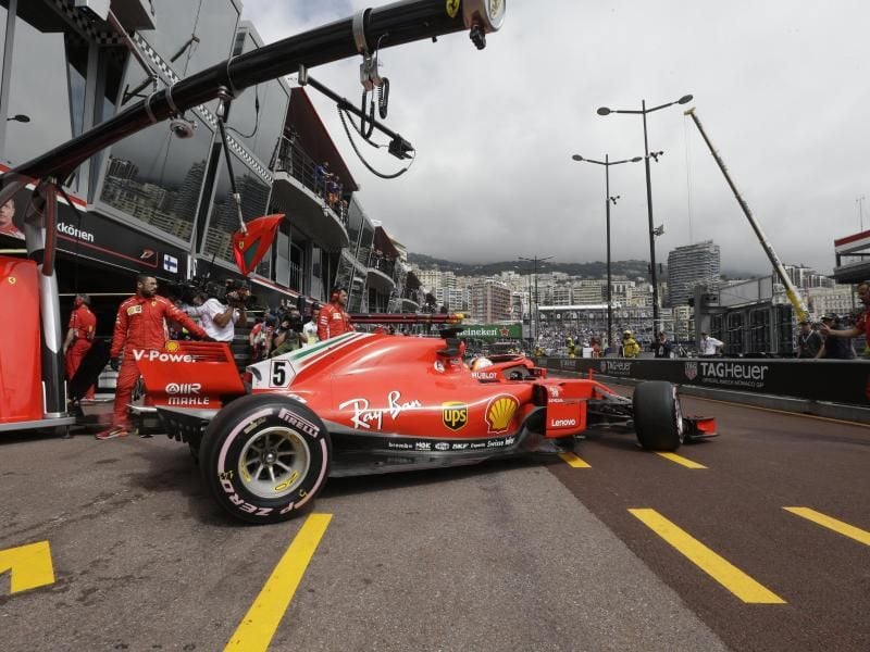 Beim Training in Monaco hat Sebastian Vettel nur den vierten Platz belegt. Foto: Claude Paris/AP