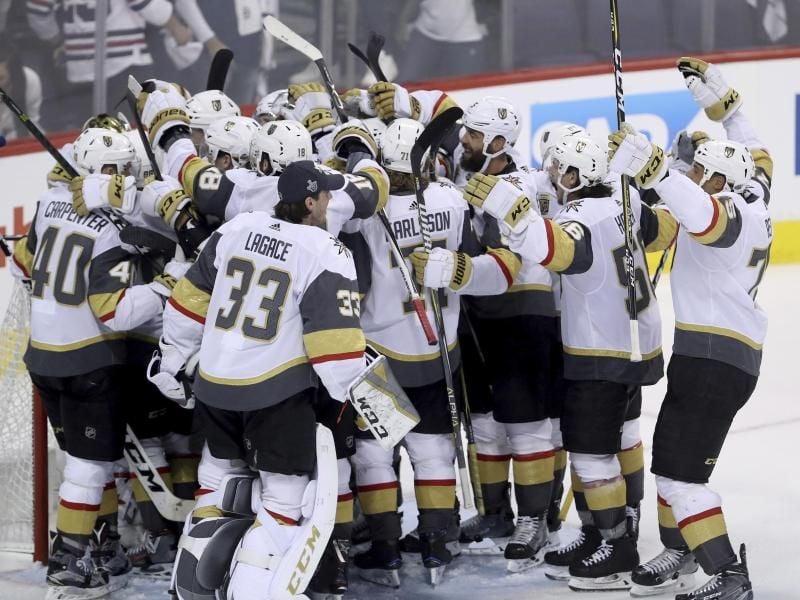Die Vegas Golden Knights stehen in ihrer ersten Saison gleich im NHL-Finale. Foto: Trevor Hagan/The Canadian Press/AP