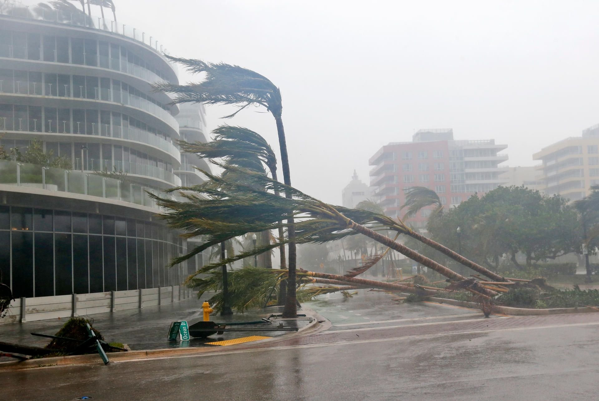 Gegen 9 Uhr Ortszeit erreicht „Irma“ die Florida Keys.