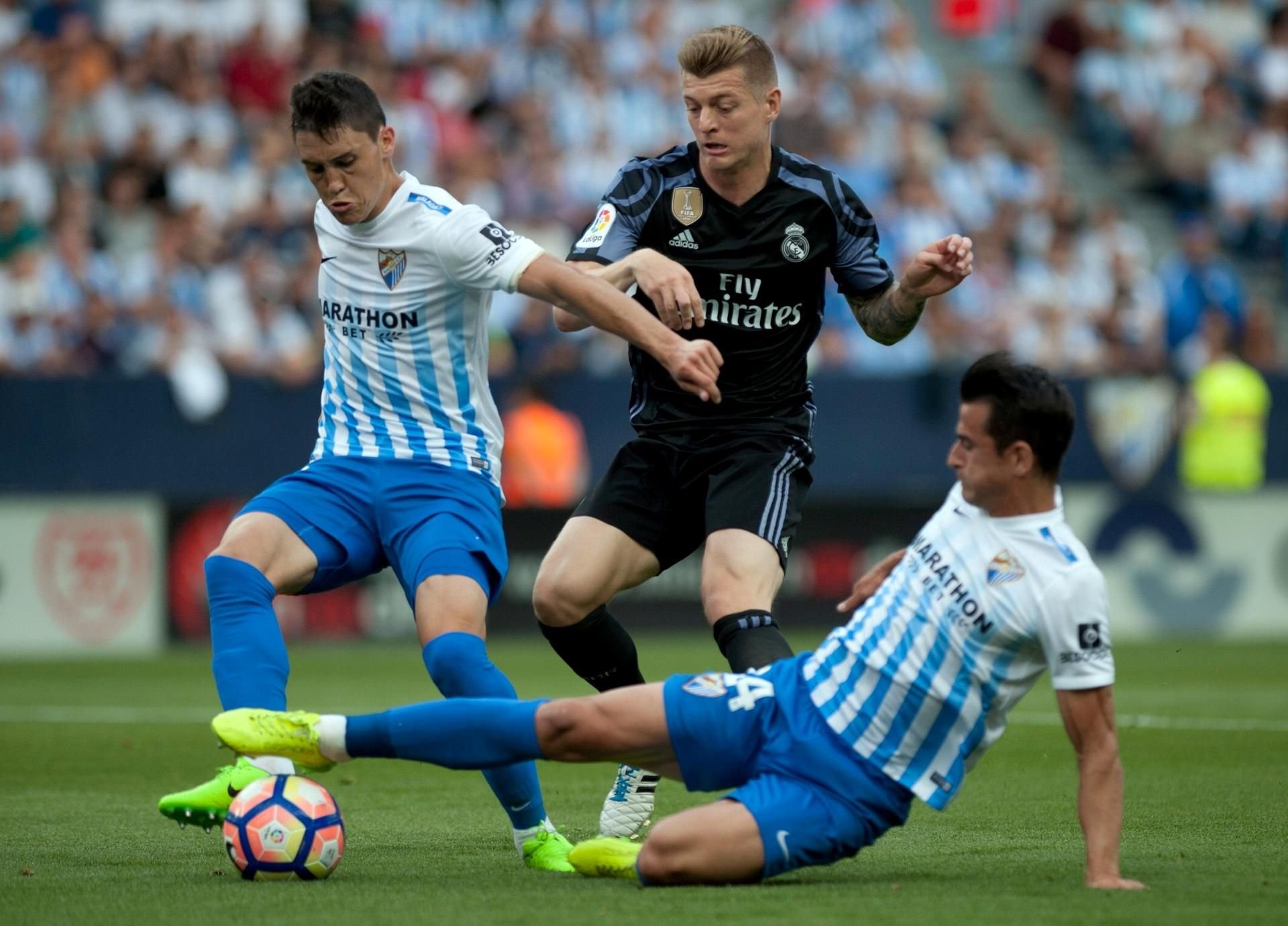 Mittelfeldmotor bei Real Madrid: Toni Kroos (m.).