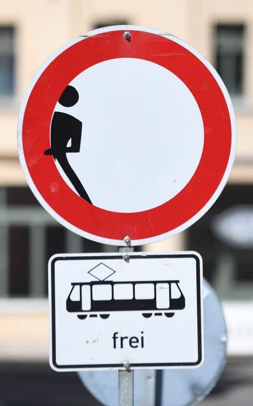 Verkehrsschild in Halle