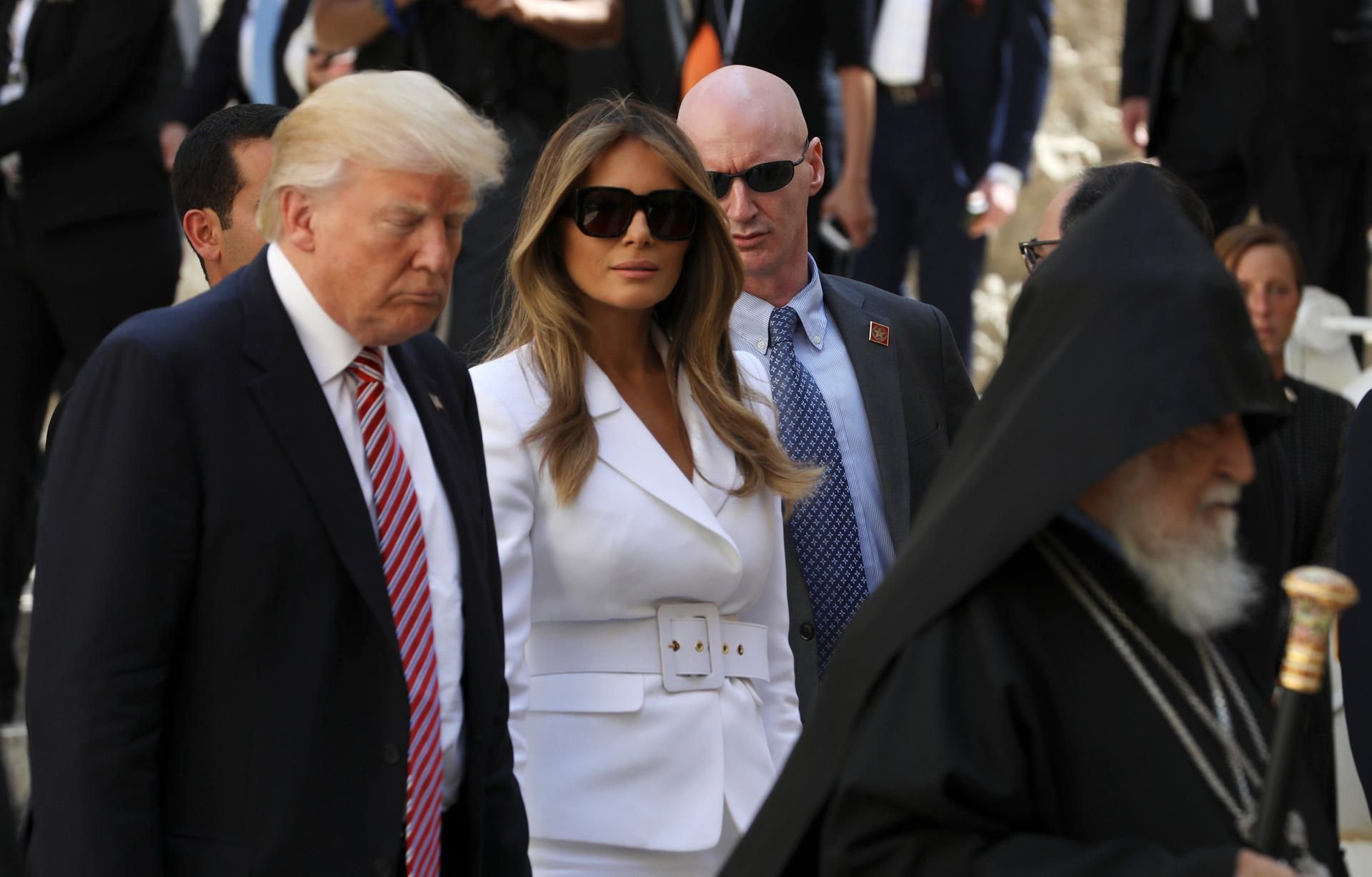 US-Präsident Donald Trump und die First Lady Melania Trump in Israel.