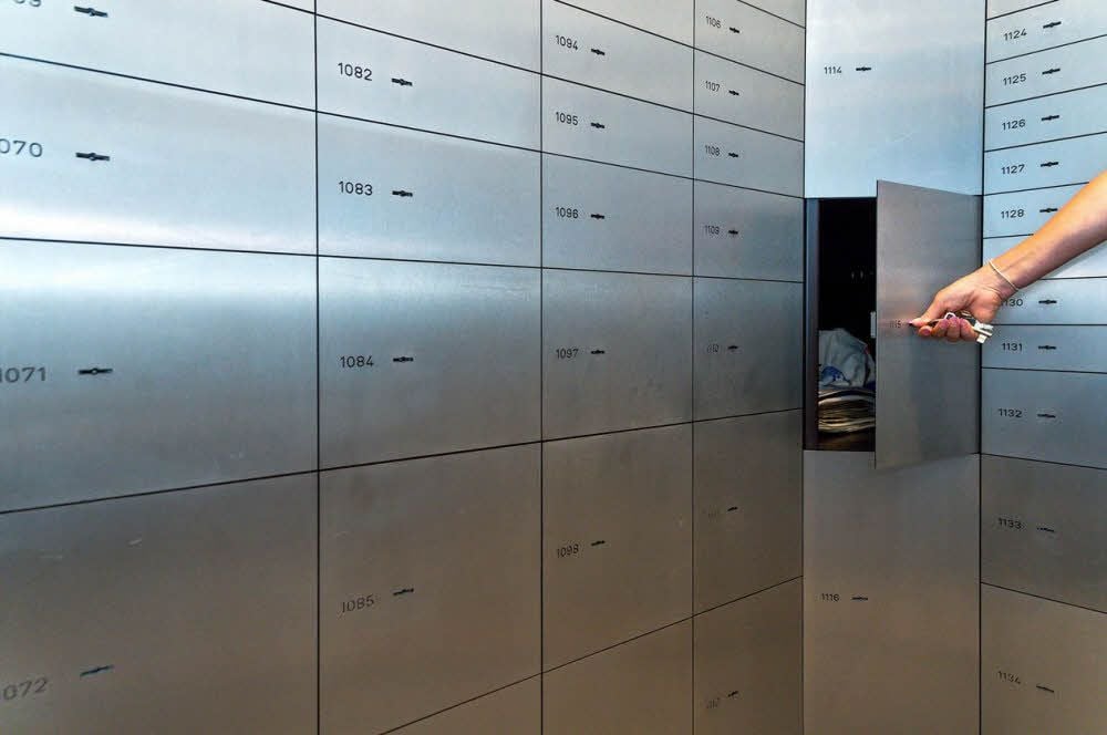 Auch bei der Saalesparkasse sind nur noch wenige Bankschließfächer frei.