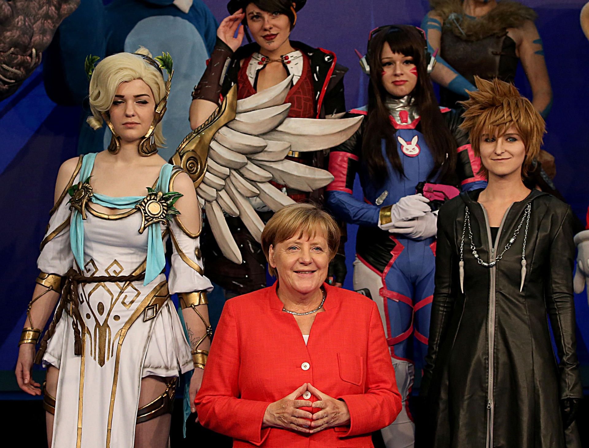 Bundeskanzlerin Angela Merkel bei der Gamescom in Köln