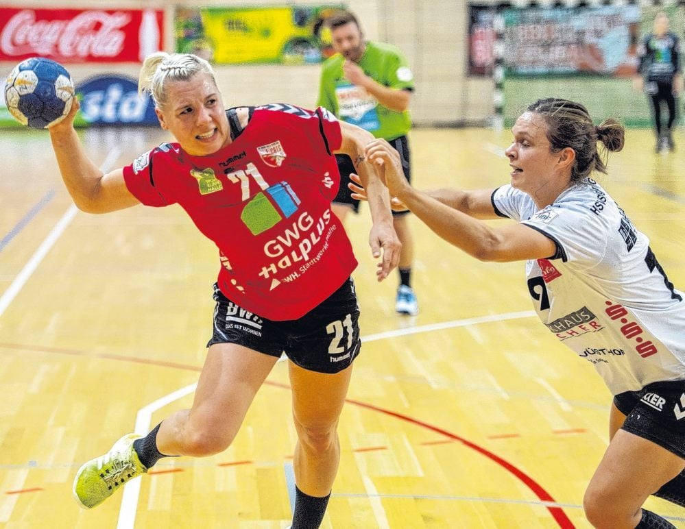 Sophie Lütke (l.) erzielte gegen Solingen-Gräfrath 13 Tore. Mit nun 60 Treffern ist sie die beste Schützin der zweiten Liga.