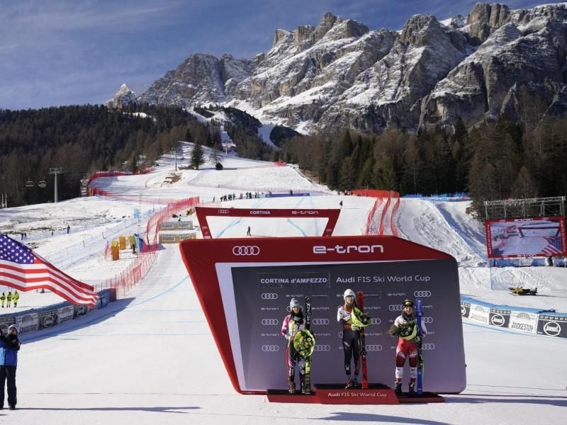 Das Ski-Weltcupfinale in Cortina d'Ampezzo findet wohl ohne Zuschauer statt. Foto: Giovanni Auletta/AP/dpa
