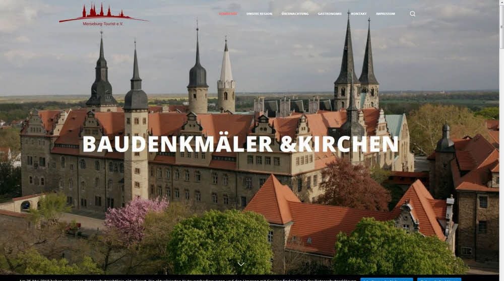 Ein Blick auf die neue Homepage des Vereins Merseburg-Tourist