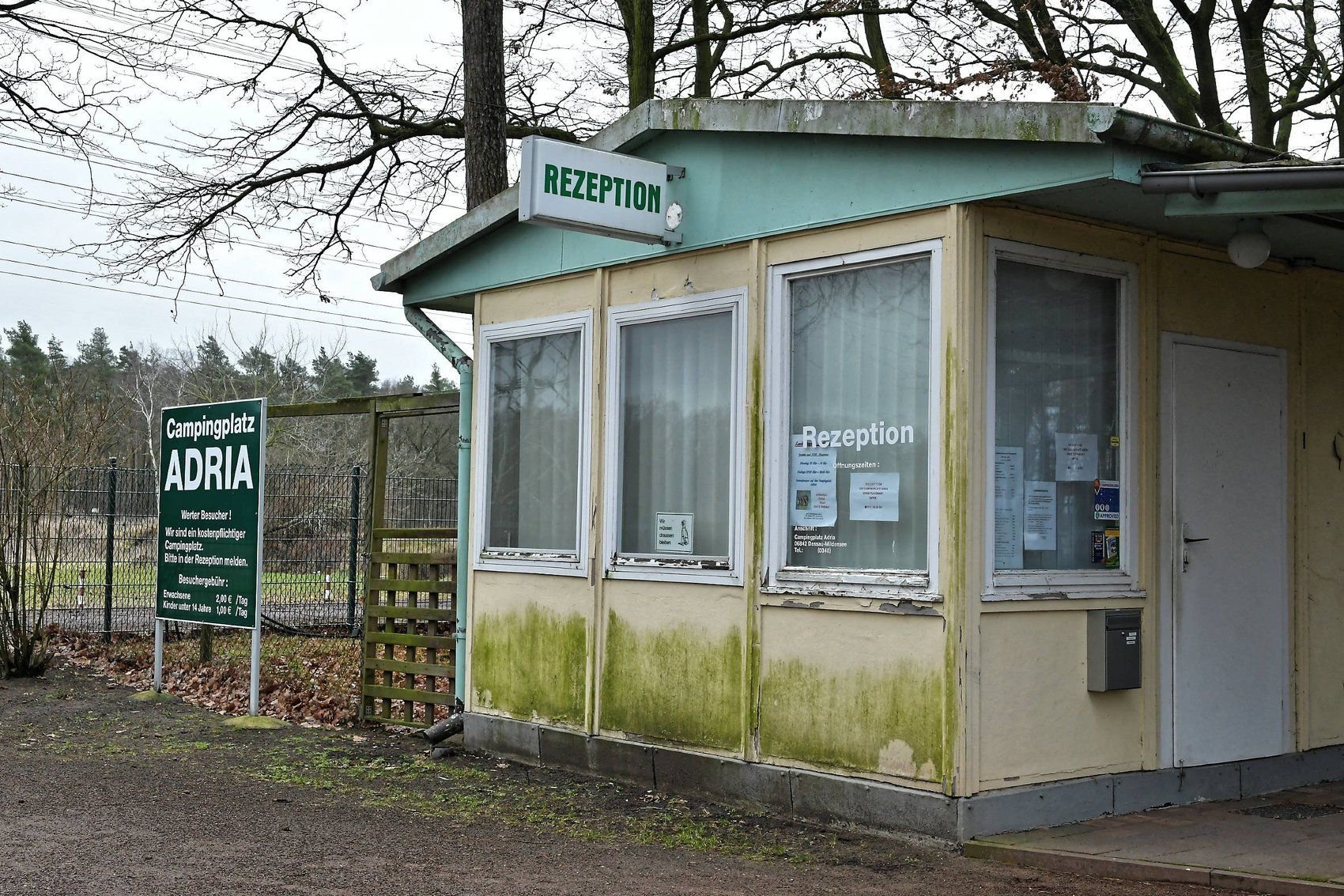 Der Campingplatz Adria in Dessau-Roßlau.