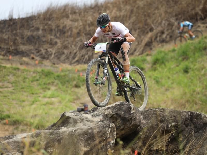 Mountainbike-Olympiasiegerin Sabine Spitz. Foto: Michael Kappeler
