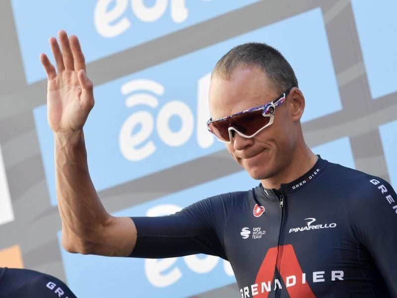 Chris Froome ist bei der Fernfahrt Tirreno-Adriatico am Start. Foto: Marco Alpozzi/LaPresse/AP/dpa