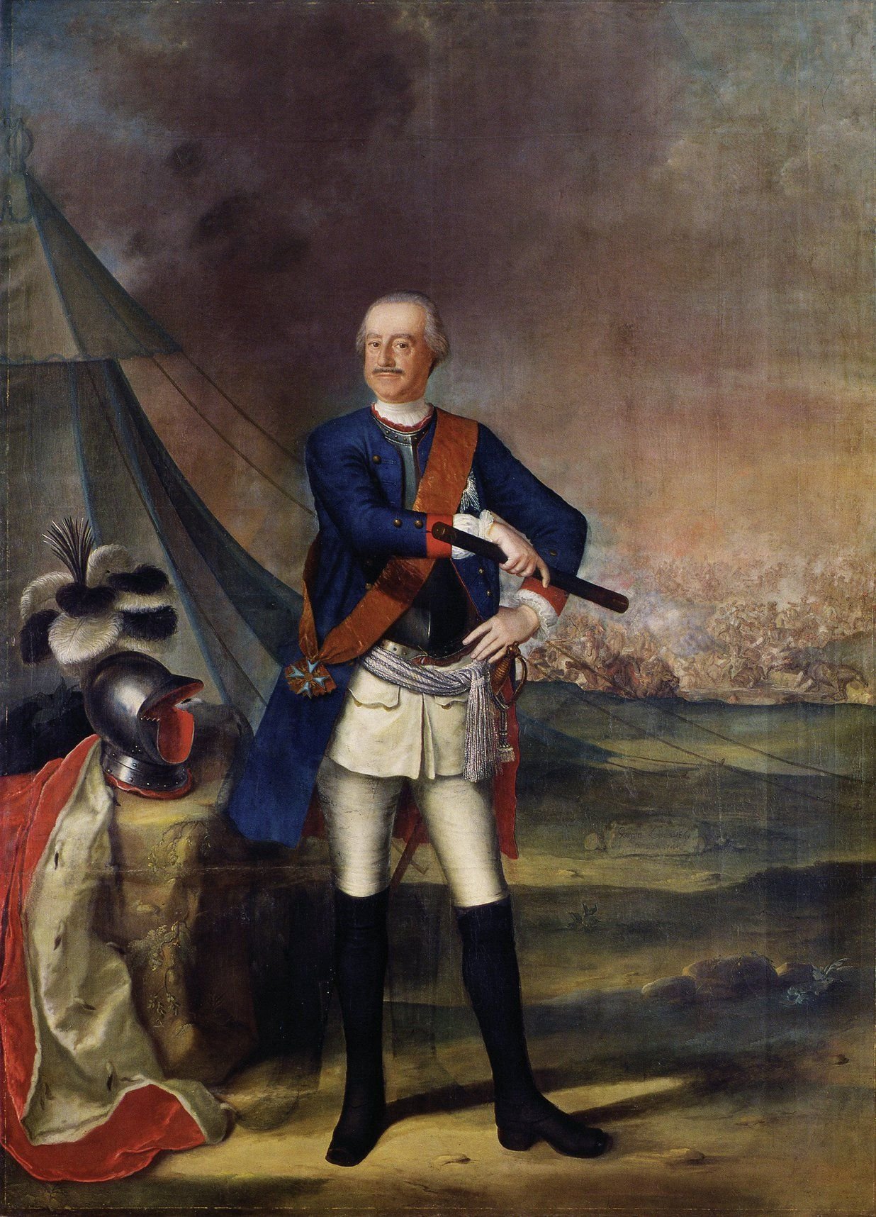 1945 sind seine sterblichen Überreste verschwunden: Leopold von Anhalt-Dessau (1676-1747), gemalt von Lisiewsky.