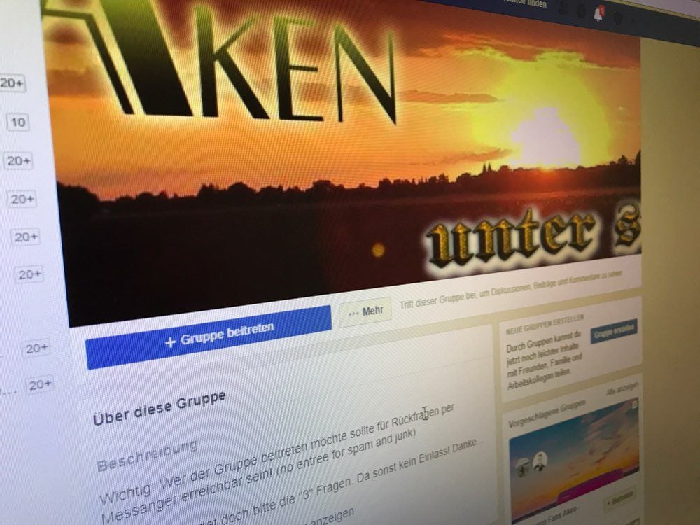 Die Facebook-Gruppe „Aken unter sich“