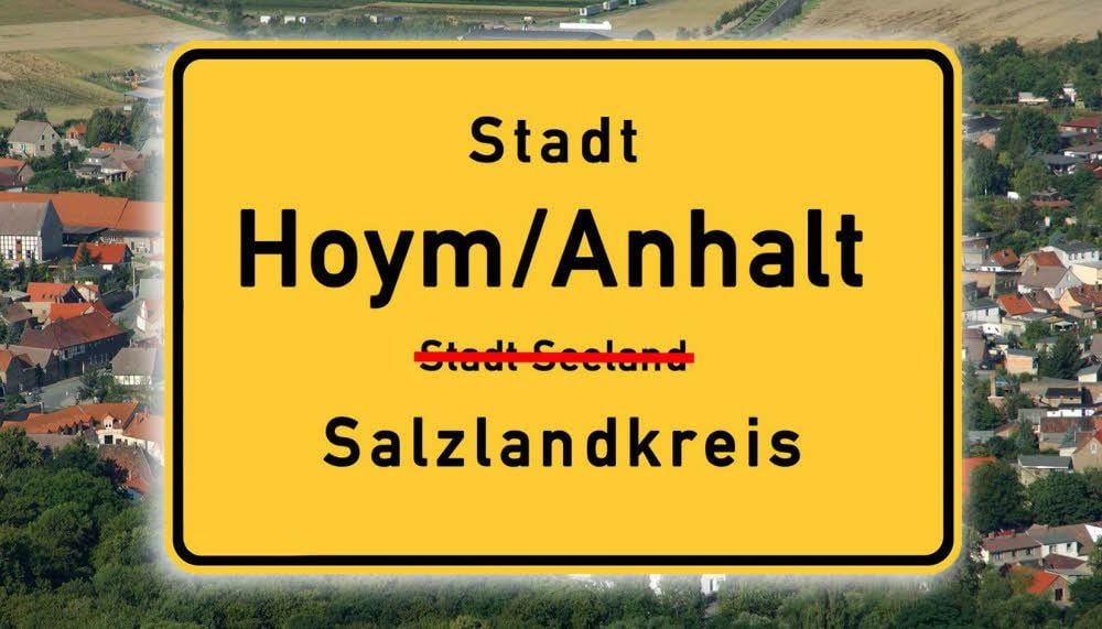 So war die einstige Vorstellung für das neue Ortsschild von Hoym.