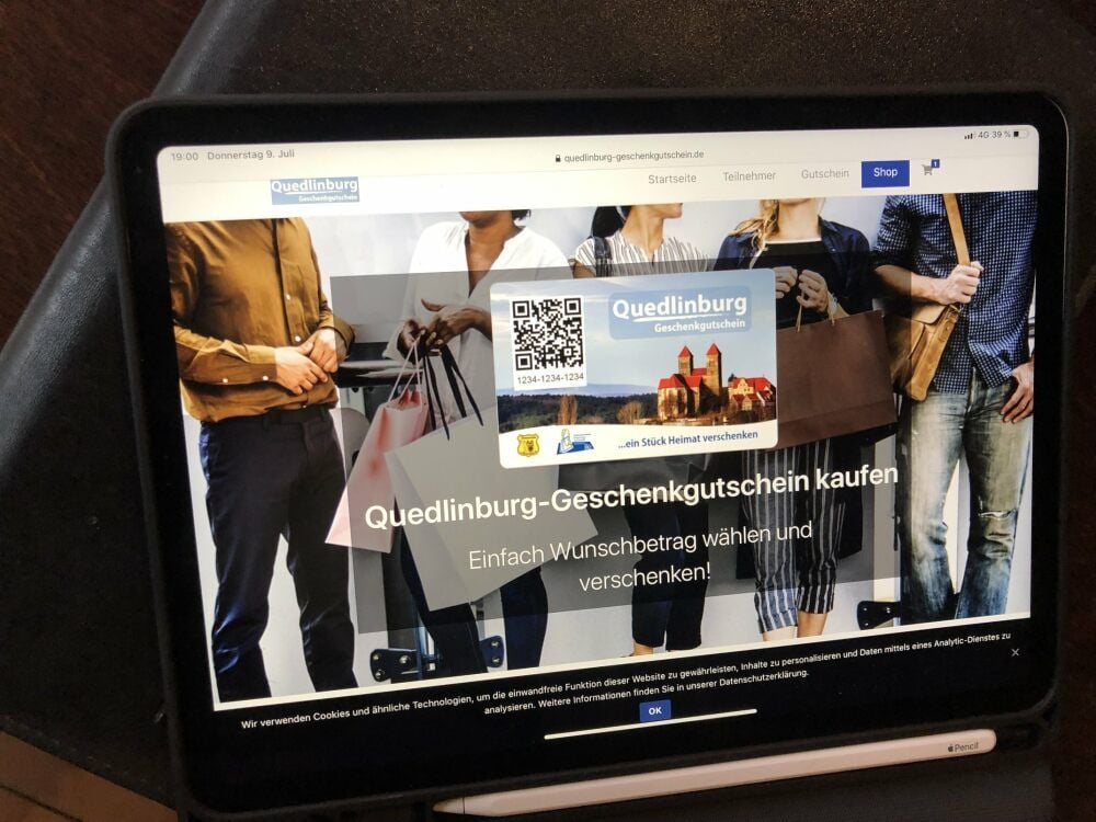 Der Gutschein der Kaufmannsgilde Quedlinburg ist jetzt auch online erhältlich.