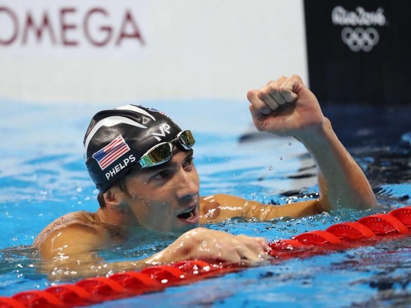 Michael Phelps gewann seine 20. Goldmedaille bei Olympischen Spielen. Foto: Esteban Biba