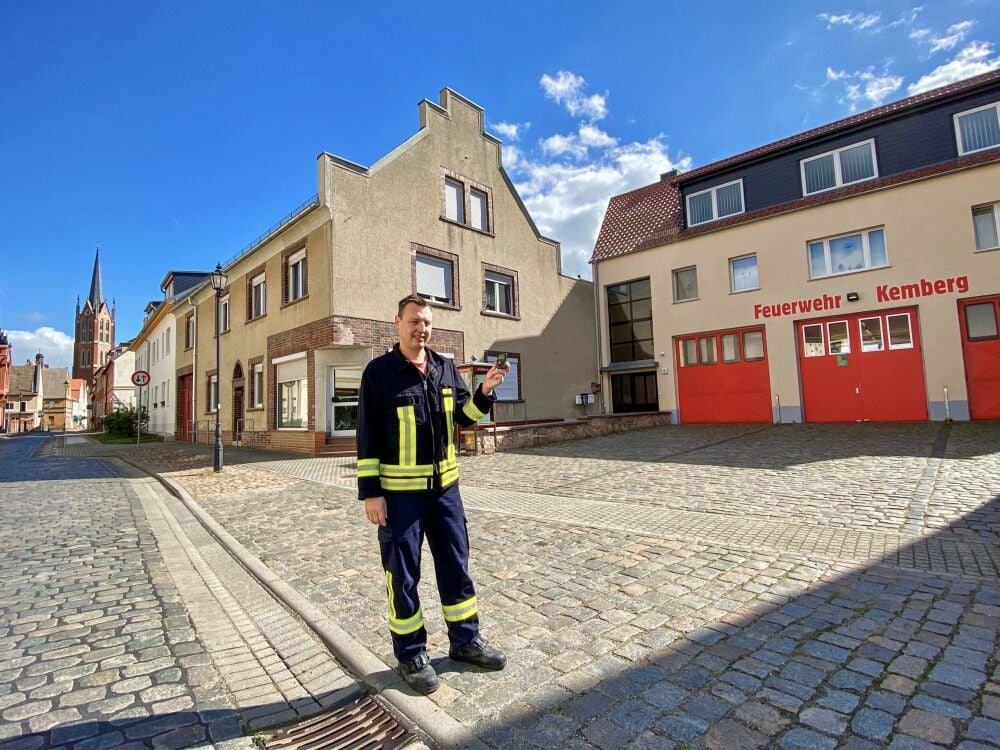 Thomas Kebernik, stellvertretender Wehrleiter von Kemberg hat alles im Griff.