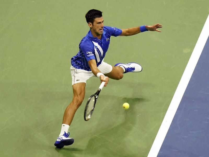 Novak Djokovic hat durch seinen Sieg gegen Damir Dzumhur die zweite Runde erreicht. Foto: Frank Franklin II/AP/dpa