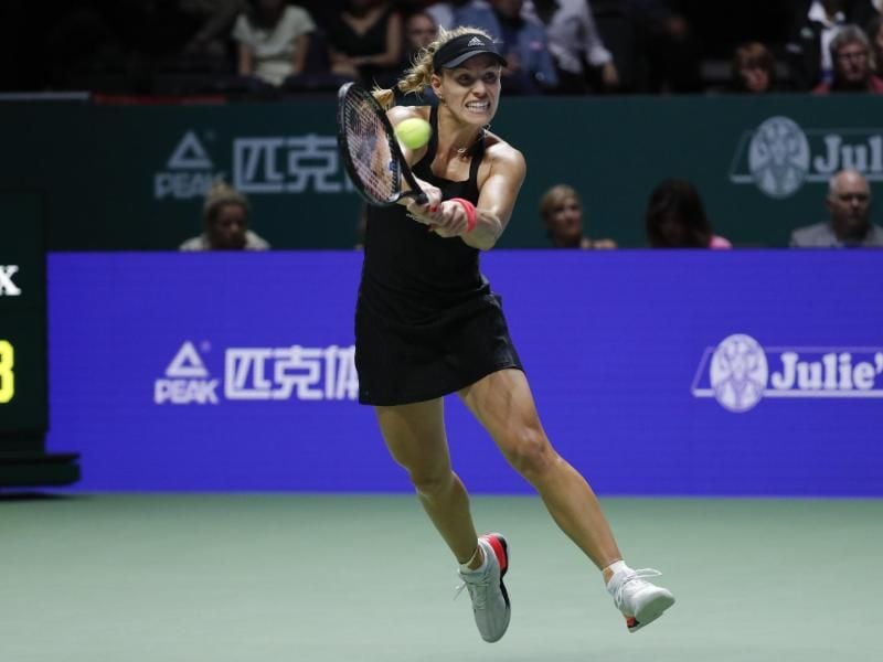 Angelique Kerber in Aktion gegen Naomi Osaka. Foto: Vincent Thian/AP