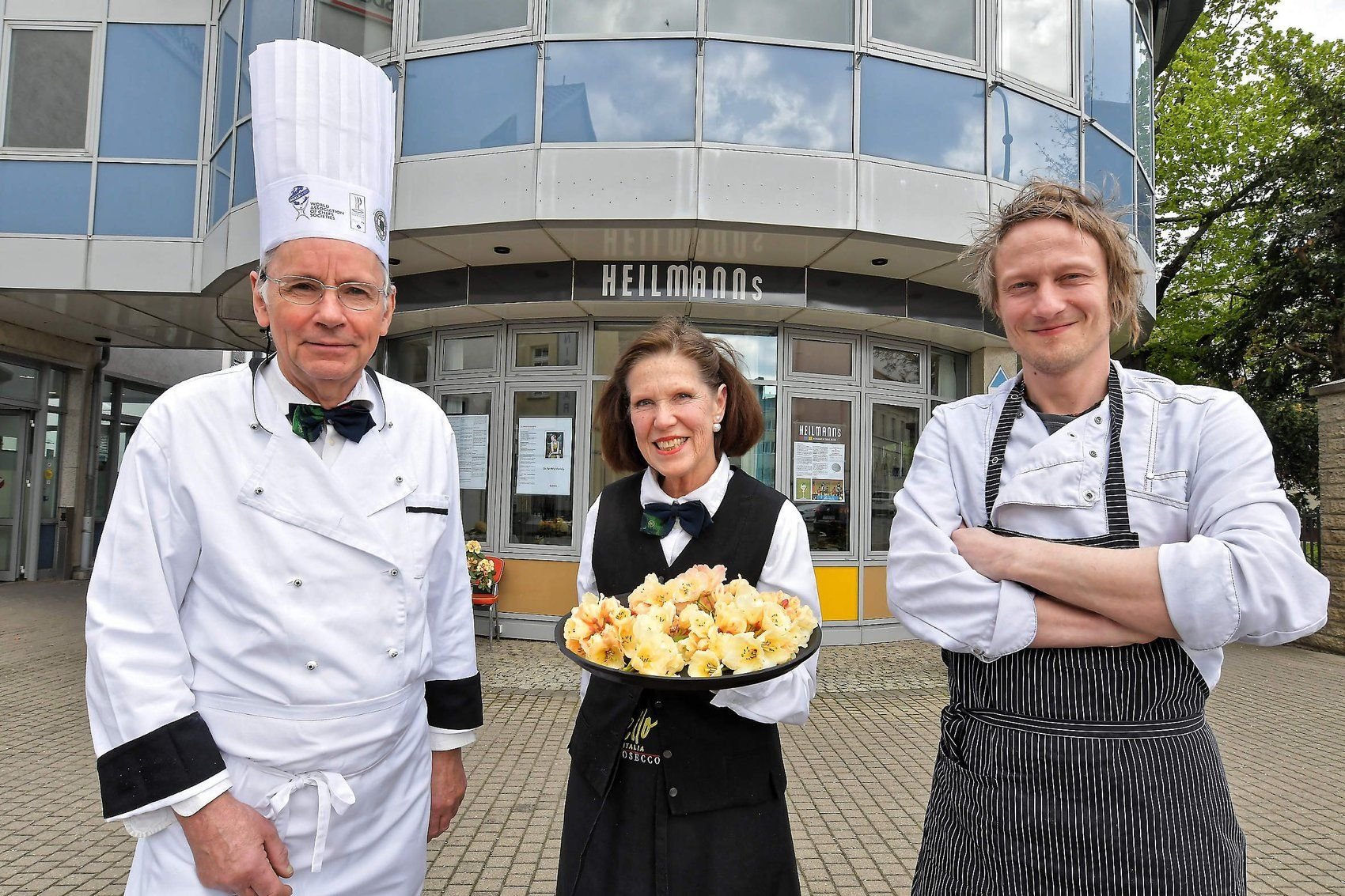 Ulrich und Roswitha Heilmann mit Tobias Felger (v.l.)