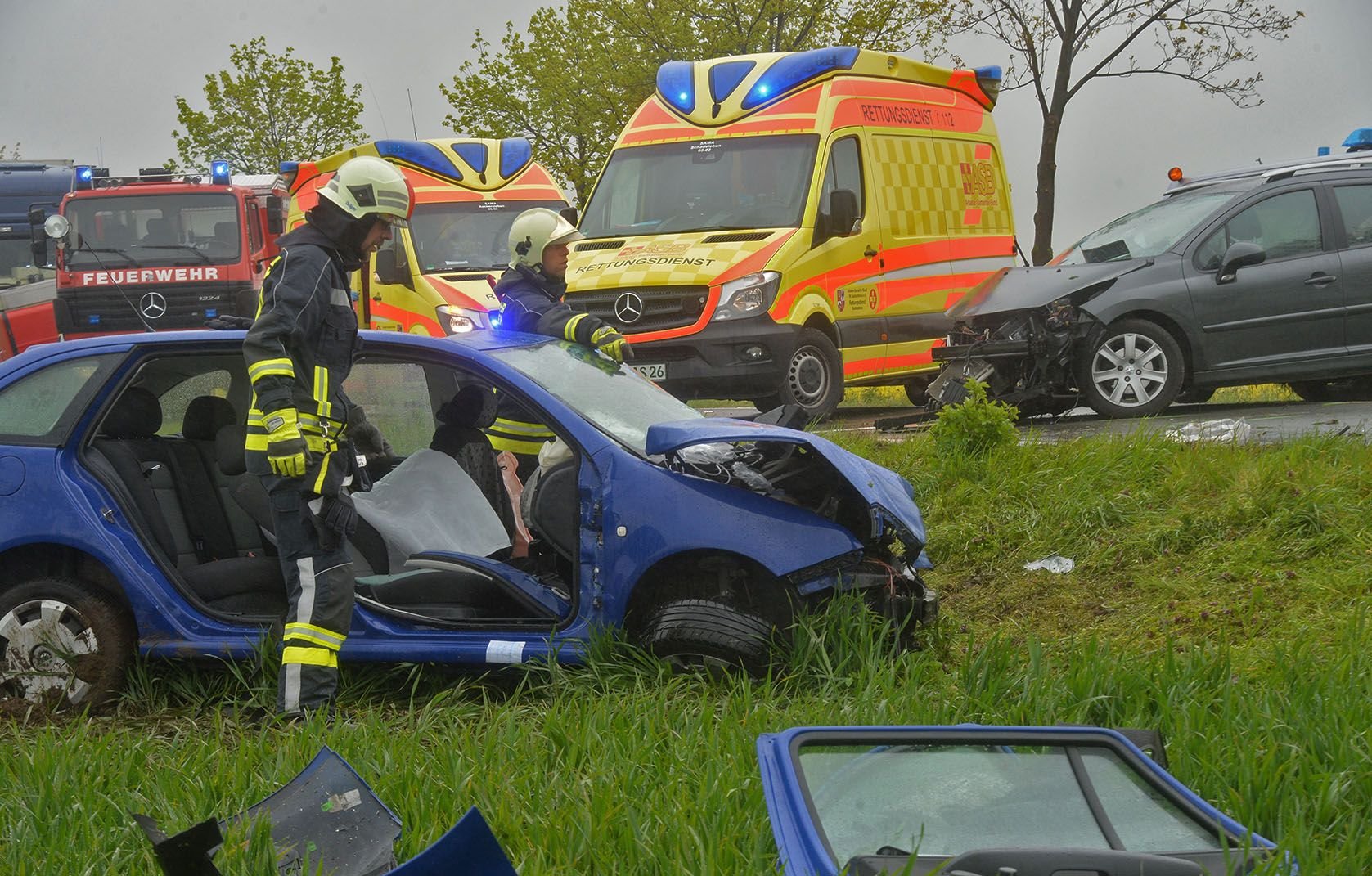 Ein Unfall mit drei verletzten Personen ereignete sich im Regental auf der B185 zwischen Aschersleben und Ermsleben.