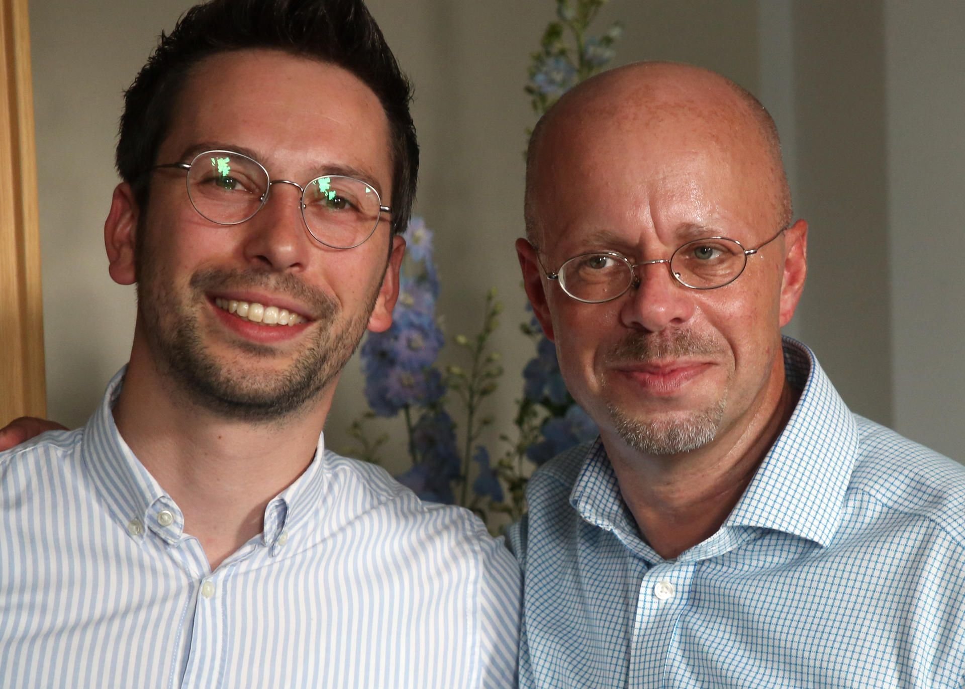 Der Brandenburger AfD-Landtagsabgeordneten Dennis Hohloch (l.) und Andreas Kalbitz