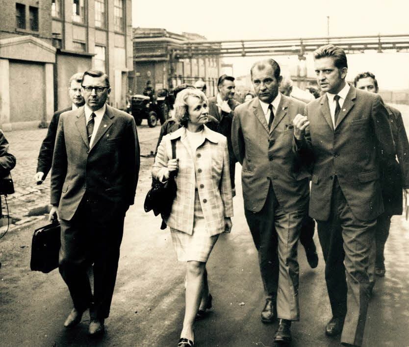 Margot Honecker besuchte 1971 den Waggonbau Ammendorf.